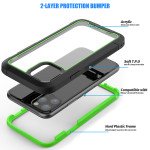 Wholesale iPhone 11 Pro (5.8in) Clear Dual Defense Case (Green)